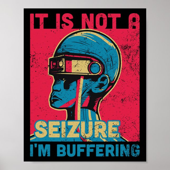 Funny Seizure - Lila Ribbon for Epilepsy Awarene Poster (Framsidan)