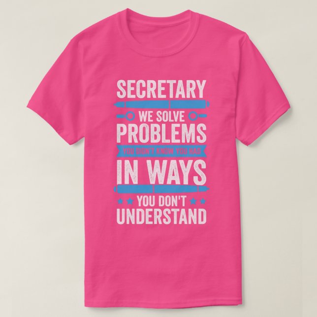 Funny sekreterare för administrativ assistent Gift T Shirt (Design framsida)