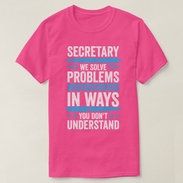 Funny sekreterare för administrativ assistent Gift T Shirt (Design framsida)