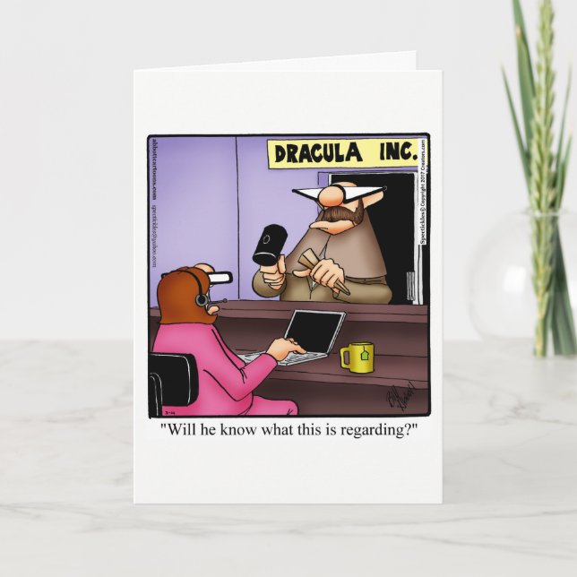 Funny sekreterare för Hälsning-kortet HumorSpectic Tack Kort (Framsida)