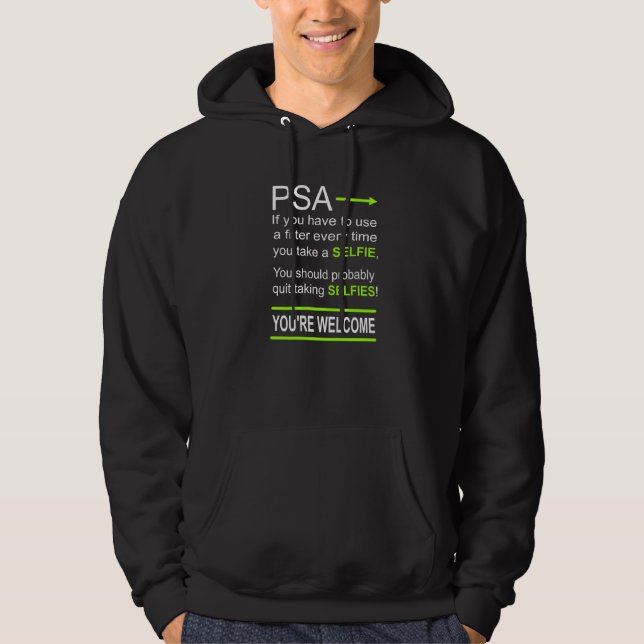 Funny Selfie Filter Hoodie (Framsida)
