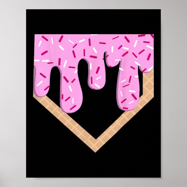 Funny Sell Ice Cream - droppning Sell Hem Platt -  Poster (Framsidan)