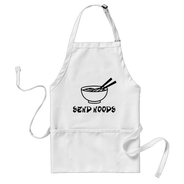 Funny Send Noods China Food Chef Pocket Apron Förkläde (Framsidan)