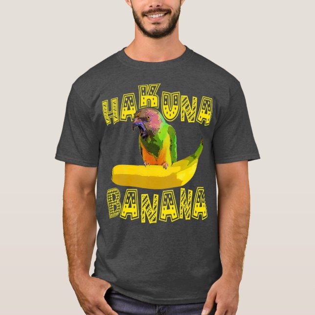 Funny Senegal Parrot Banana Joke T Shirt (Framsida)