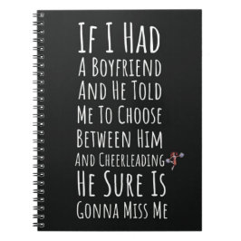 Funny Senior Cheerleader Gift Ideas Cheer Team Anteckningsbok