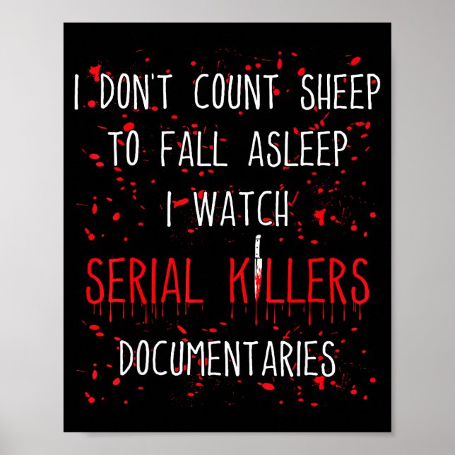 Funny Serial Killer True Crime Junkie Murder Myste Poster (Framsidan)