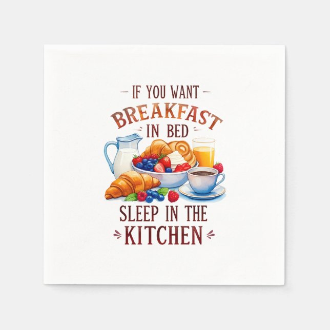 Funny serverdesign för frukost pappersservett (Framsidan)