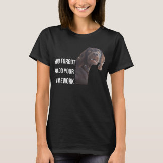 Funny Setter Black Gordon Meme Du glömde läxan T Shirt