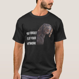 Funny Setter Black Gordon Meme Du glömde läxan T Shirt