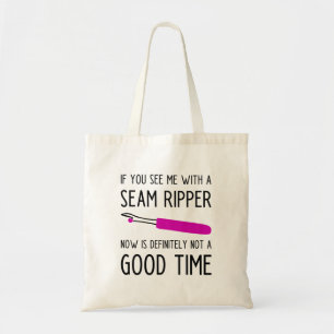 Funny Sewing and Quilting Slogan Tote Bag Tygkasse