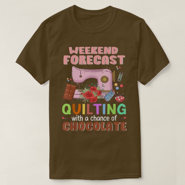 Funny Sewing Maskin Quilting Crafter Seamstress Q T Shirt (Design framsida)