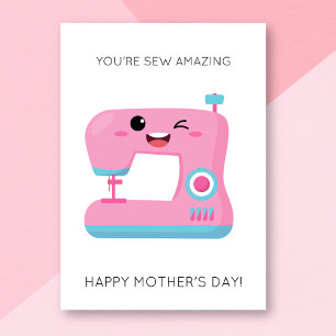 Funny Sewing Mors dag Card Kort