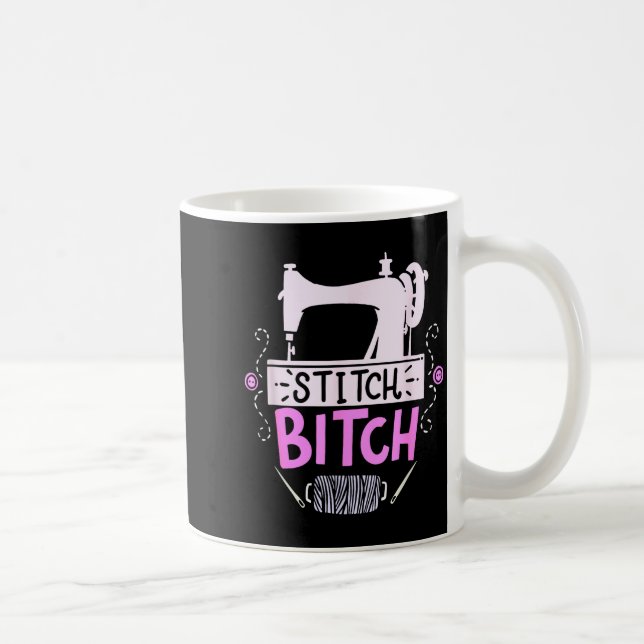 Funny Sewing Quilting Gift  Kaffemugg (Höger)
