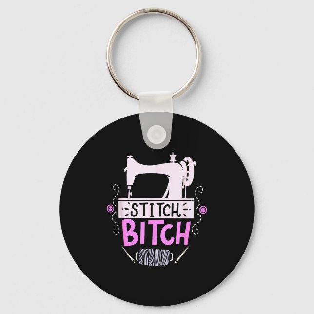Funny Sewing Quilting Gift  Nyckelring (Framsida)