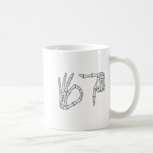 Funny Sex Seven 6 7 Meme 67 Skeleton Hand Hallowee Kaffemugg
