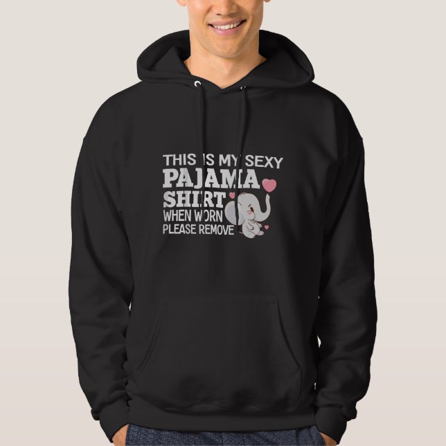 Funny Sexy Pyjama Pajama Outfit for Boyfriend Girl Hoodie (Framsida)