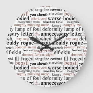 Funny Shakespeare Insult Classic Literature Bok Stor Klocka