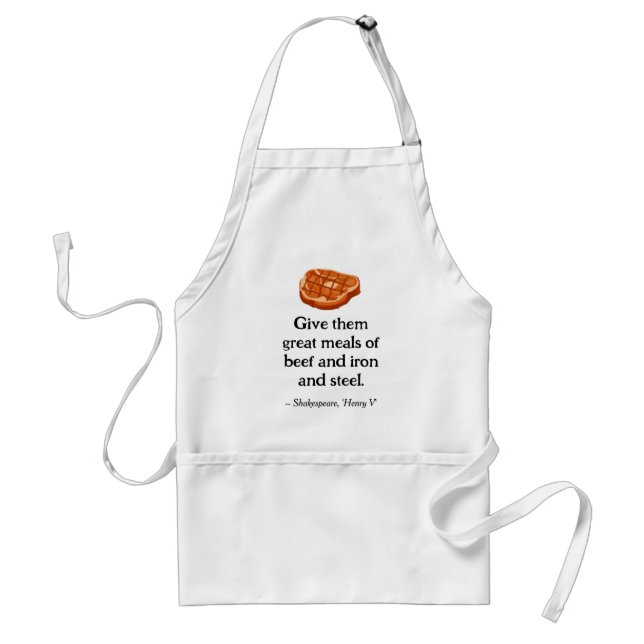 Funny Shakespeare Literary Kitchen Paleo Kött Förkläde (Framsidan)