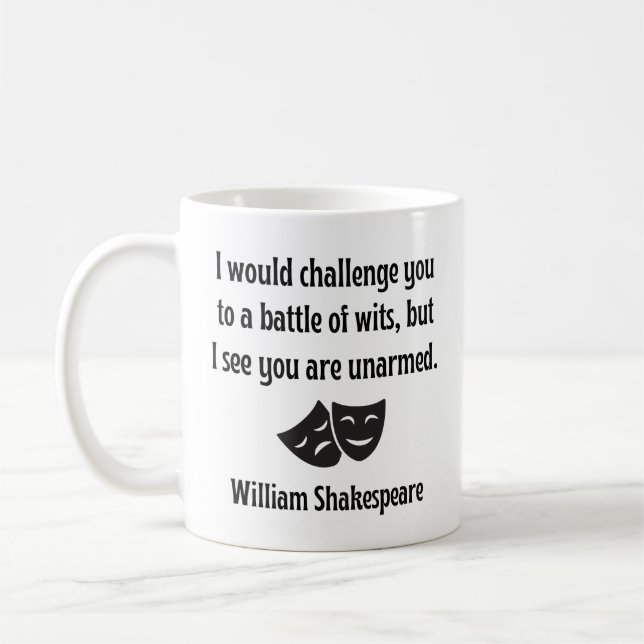 Funny Shakespeare Quote Mugg - slaget vid Wits (Vänster)