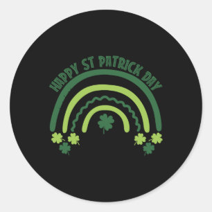 Funny Shamrock Breast Rainbow Irish St Patricks Da Runt Klistermärke