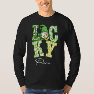 Funny Shamrock Gnome Tur Para St patricks day Iri T Shirt