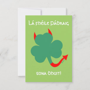 Funny Shamrock Lycklig St patrick's day i Gaelic Inbjudningar