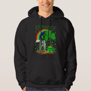 Funny Shamrock Rainbow Irish Wolfhound Hund St Pat Hoodie
