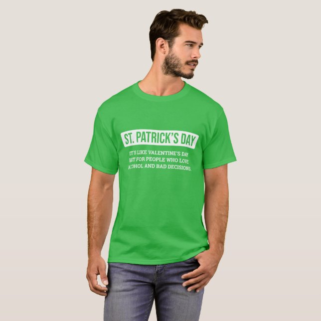 Funny Shamrock St patrick's day Dictionary betyder T Shirt (Hel framsida)
