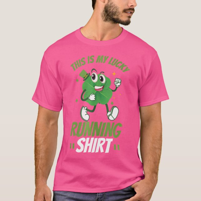 Funny Shamrock St patricks day Running Team St Pad T Shirt (Framsida)