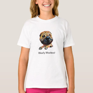 Funny Shar Pei Hund Girls T-Shirt