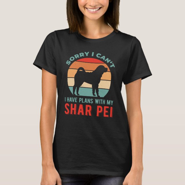 Funny Shar Pei T Shirt (Framsida)
