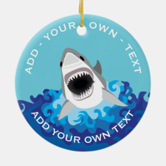 Funny Shark Attack Julgransprydnad Keramik