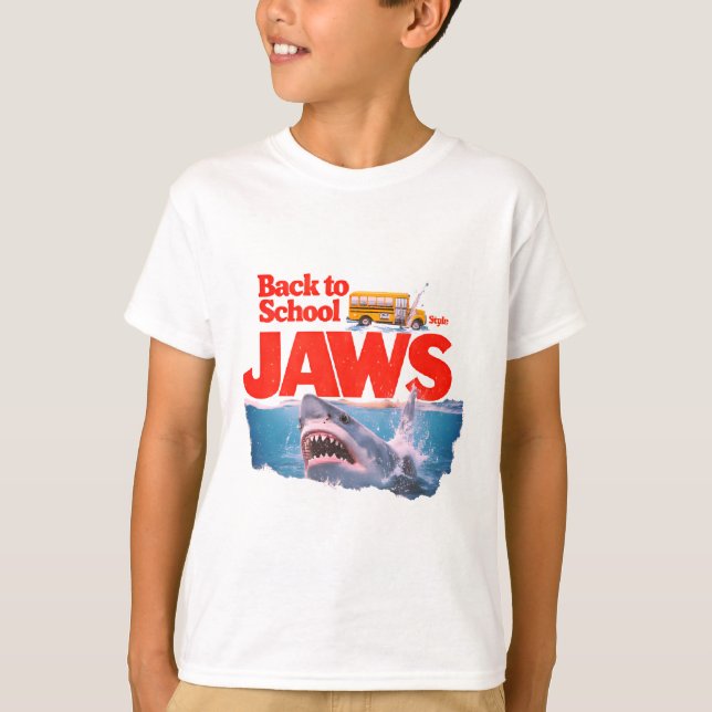 Funny Shark Back to school Jaws Inspired Shirt T (Framsida)