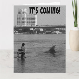 FUNNY SHARK BIRTHDAY GREETING CARD KORT