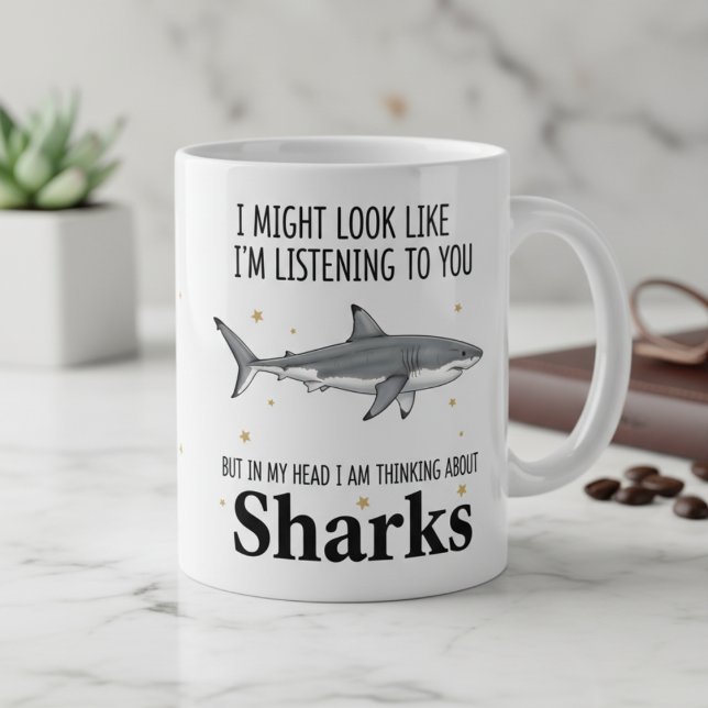 Funny Shark Coffee Mug Gift For Shark Lovers Kaffemugg (Skapare uppladdad)