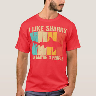 Funny Shark Design För barn Manar Women Animal Sha T Shirt