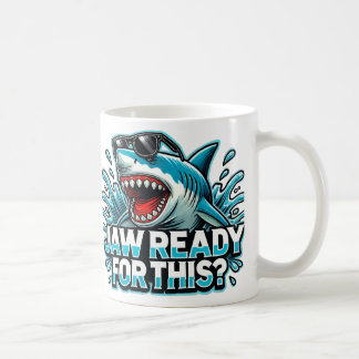 "Funny Shark Design - Jaw-Redot för det här? Kaffemugg