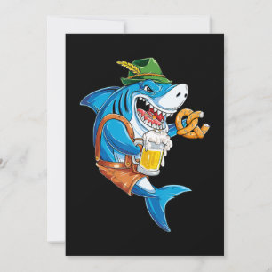 Funny Shark Drink Beer - Crazy Shark Gifts Tack Kort