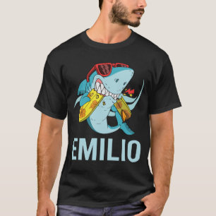 Funny Shark - Emilio Namn T Shirt
