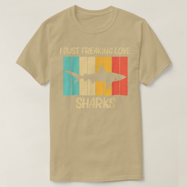 Funny Shark För manar Women Hammerhead Tiger Shark T Shirt (Design framsida)