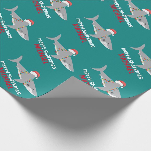 Funny Shark-jul | NAMN Presentpapper (Hörn)