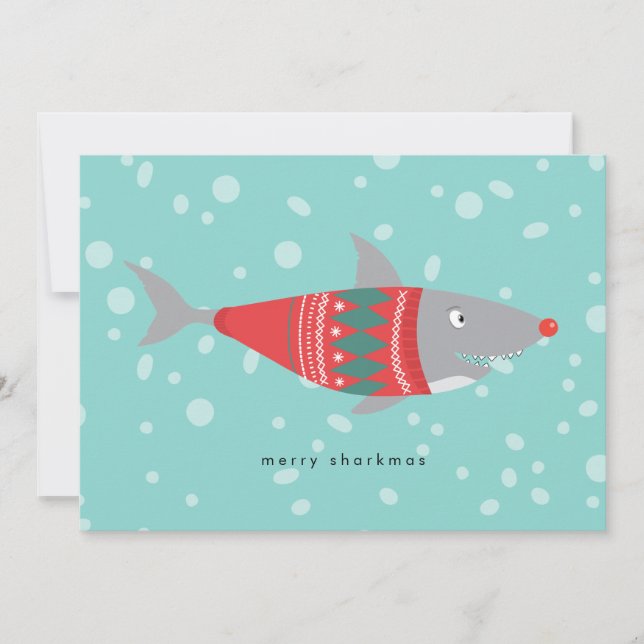 Funny Shark Merry Sharkmas jul (Framsida)