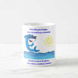 Funny Shark Motivational Kaffemugg