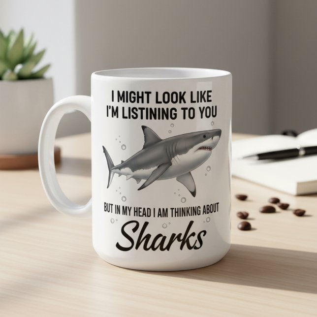 Funny Shark Mug Coffee Cup Shark Lover Gift Kaffemugg (Skapare uppladdad)