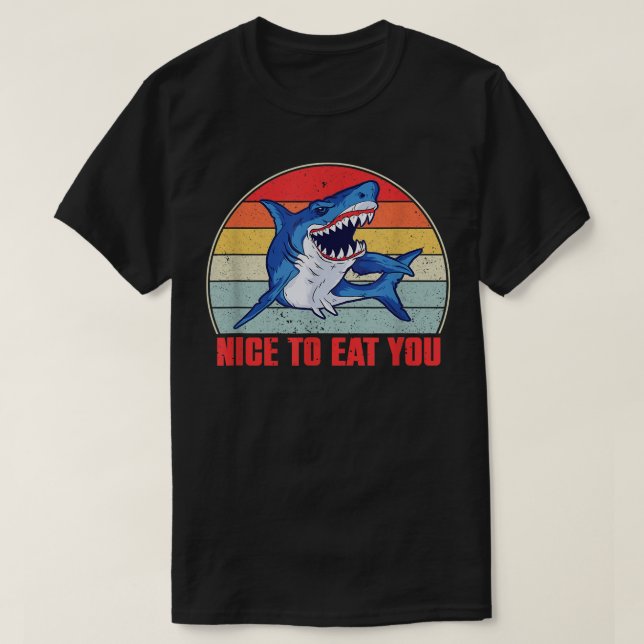 Funny Shark-offerter T Shirt (Design framsida)