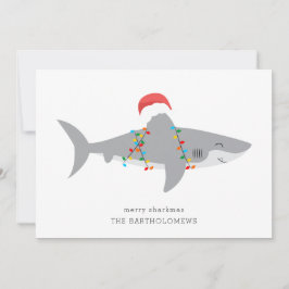 Funny Shark Photo Helgdag Card Julkort