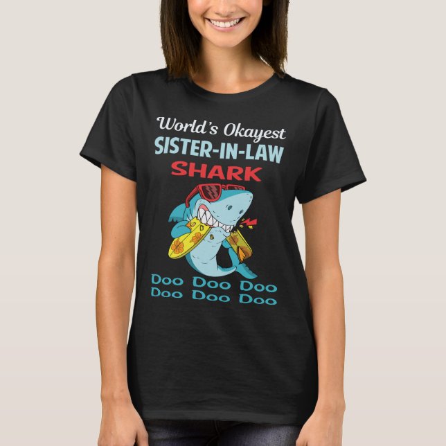 Funny Shark SISTER-IN-LAW T Shirt (Framsida)