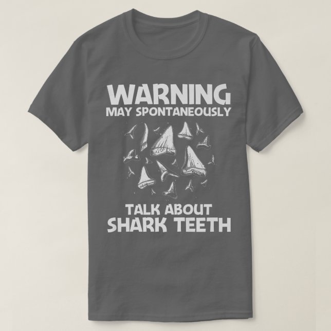 Funny Shark Tooth För manar Women Shark Teeth Foss T Shirt (Design framsida)