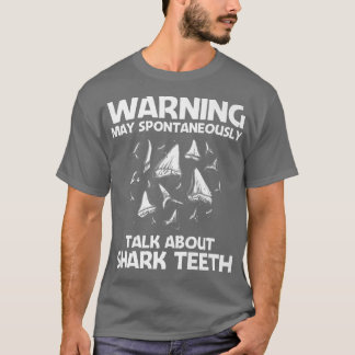 Funny Shark Tooth För manar Women Shark Teeth Foss T Shirt