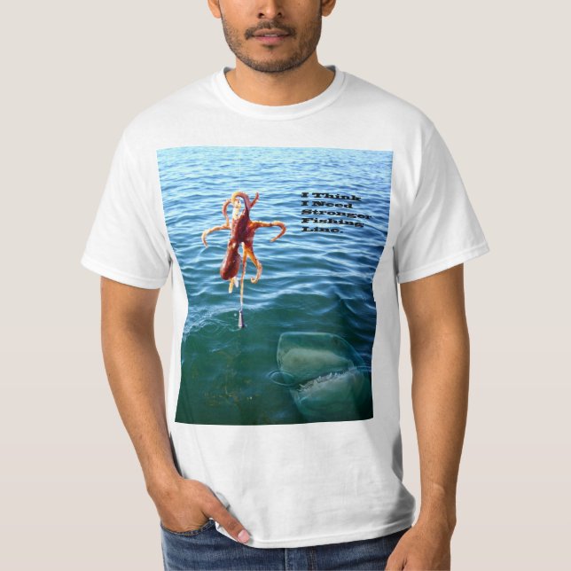 Funny Shark Wants Octopus T Shirt (Framsida)